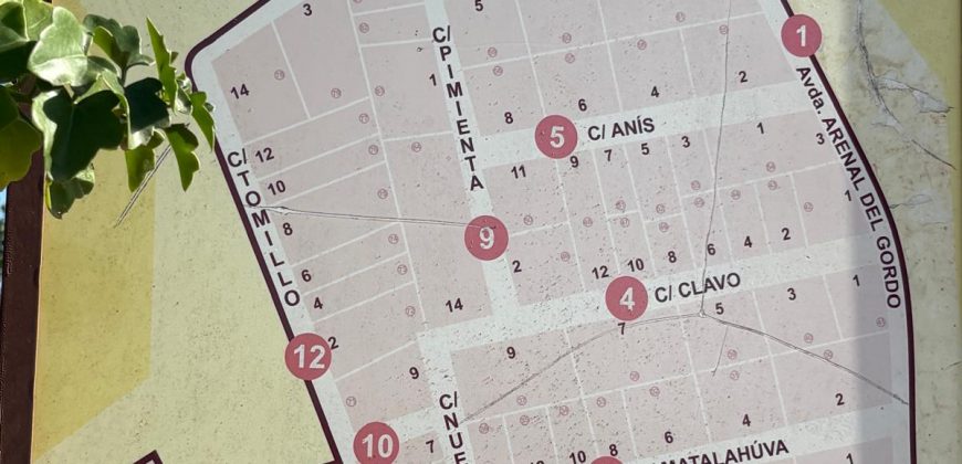 ¡PARCELA EN VENTA EN LLANOVERDE , C/AZAFRAN !