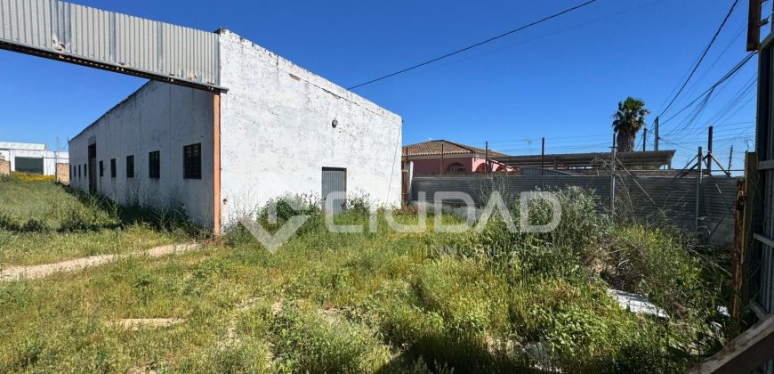 Naves en amplio terreno con buen acceso