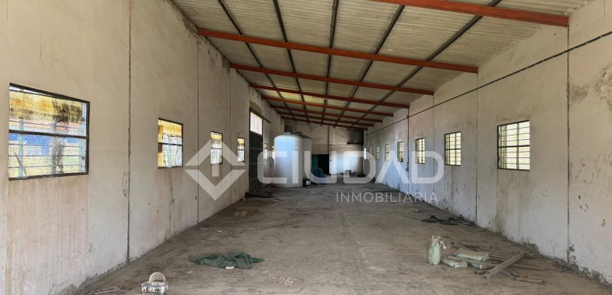 Naves en amplio terreno con buen acceso