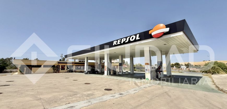 Estación de servicio en pleno funcionamiento, ubicada en zona N-IV