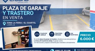 EN VENTA PLAZA DE GARAJE + TRASTERO